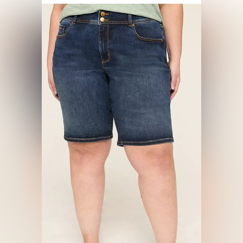 Lane Bryant Tighter Tummy Denim Bermuda Shorts